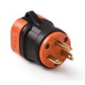Easylife Tech 20 Amp 125V Grnd Replacement Plug HD w/Rubber Grip UL Listed, PK 120 0-1120-R-CT